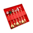 thumbnail image 4 of Juego de 6 cubiertos navideños Perfecl con estuche de regalo cuchara de café cuchara de postre navideña, 4 of 8