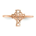 thumbnail image 5 of Solid 14k Rose Gold Celtic Knot Irish Claddagh Cross Ring Band Size 8.5, 5 of 6