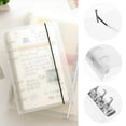 Bindeb Notebook Minkissy 2Pcs White Kawaii Binder Plastic File Organizer Folder for ...