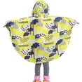 thumbnail image 4 of Children's Rain Cape Raincoat Rain Poncho Rain Jacket with Hood Waterproof Rain Cape for Boys and Girls 1-12 Years Old, 4 of 5