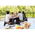 thumbnail image 4 of Convert a Bench 60" Outdoor / Vinyl Patio Bench Picnic Table, Espresso, Generation II, 4 of 5