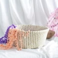 thumbnail image 6 of Foldable Handmade Storage Basket Folding Wicker Rattan Seagrass Belly Straw Garden Flower Pot Planter Laundry Basket, 6 of 6