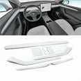 thumbnail image 3 of ABS White Center Console Wrap Cover Kit Dashboard Armrest Cover Door Side Trim Interior Suit for Tesla Model Y 3 Accessories, 3 of 8