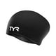 thumbnail image 1 of Gorro de natación de silicona TYR, pelo largo, negro, 1 of 5