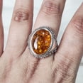 thumbnail image 4 of Baltic Amber Mans Ring, Natural Baltic Amber ring, Silver Jewelry, 925 Silver Ring, Birthday Gift, Heavy Mens Ring, Arabic Design, Ottoman Style Ring, Christmas, Turkey Mens Signet Ring, 4 of 5