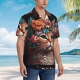 thumbnail image 5 of Daiia Flower Crown Cat Hawaiian Shirt for Men Gentle Cotton Regular Short Sleeve Casual-Small, 5 of 9