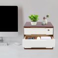 thumbnail image 5 of 3 Drawers Wooden Desktop Storage Box with Lockable Drawers, Wooden Storage Cabinet Organizer Tabletop Storage Organization Box for Office,Home (Wood Yellow), 5 of 10