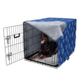 thumbnail image 5 of Blue Mandala Dog Crate Cover, Repetitive Pointy Petals Dots Arrangement Floral Dark Blue Pattern, Easy to Use Pet Kennel Cover Small Dogs Puppies Kittens, 7 Sizes, Sky Blue Violet Blue, by Ambesonne, 5 of 6