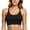 Black, variant on Sport Bras For Women Solid Color Smoothing Underwire Bra Light Green Size S