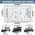thumbnail image 3 of Snug Fit Golf Cart Seat Cover 51" x 31", Secure Microfiber Towel Blanket for EZGO, Club Car, Yamaha Bench Seats, 3 of 8