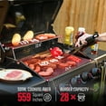 thumbnail image 5 of Feasto 4-Burner Propane Gas Grill, Outdoor Grill with 2 Side Tables and Porcelain-Enameled Grates, Black, 5 of 10