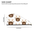 thumbnail image 4 of LNWH Microfiber Hair Drying Towel, Doodle Deer Face Reindeer Pattern Hair Dry Wrap with Button Anti Frizz Soft Bath Shower Cap Head Towel for Girls Women, 4 of 8