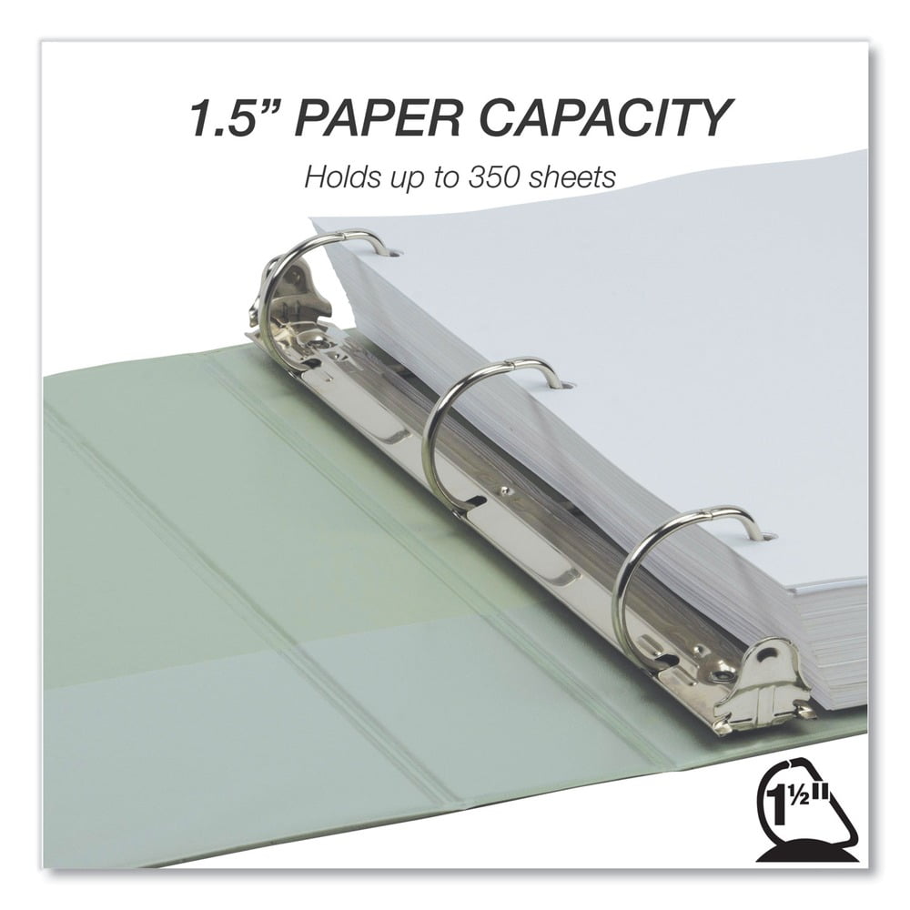 Samsill U69542 Earth's Choice 1.5 in. Capacity 11 in. x 8.5 in. Plant Based BOHO D-Ring View Binders - Sage (2/Pack)