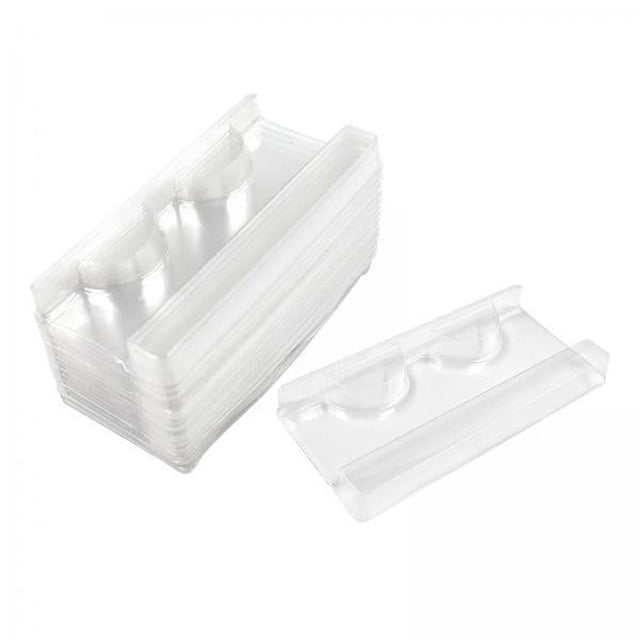 2x50 Uds Bandejas Para Pestañas Plástico Vacío Maquillaje Salones De Belleza Hogar Rectángulo Transparente