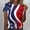 Red, variant on Cavosen 4th of July T Shirts Women Petite 4th of July Short Sleeve Round Neck Tops USA Star Striped Print T Shirts Lady XL Red White and Blue Casual Tops Patriotic Tunic Tees 2025 Patriotic Clothes