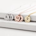 thumbnail image 1 of DIY Tiny Gold Initial Necklace Oro Plata Letra Collar Iniciales Nombre Colgante Joyería de moda Fabricación de acero inoxidable Placa de identificación personalizada para mujeres Mamá Regalo Gargantil, 1 of 3