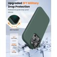 thumbnail image 4 of KOMI Designed for iPhone 16 Pro Max Case,Shockproof Liquid Silicone Protective Phone Case with Soft Anti-Scratch Microfiber Lining Ultra Slim Drop Protection Phone Cover 6.9 inch Military Green, 4 of 5