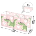 thumbnail image 3 of Cartoon Crocodiles with Heart Sunglasses Acrylic Pencil Pen Holder Cup 4 Compartments Desktop Organiser 7.87"x2.78"x3.54", 3 of 7