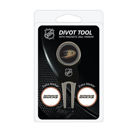 NHL Anaheim Ducks Divot Tool & Ball Markers Set, Pack includes our sleek Signature divot tool and 3 double sided enamel color fill magnetic markers. By Football Fanatics,USA