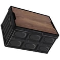 thumbnail image 4 of BESTYASH Large Capacity Storage Container Black Wood Fast Folding 1Pcs for Home Organization, 4 of 7