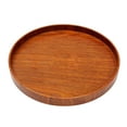 thumbnail image 2 of Wooden Round Kitchen Tableware Board Wood Tray for Snacks L, 2 of 5