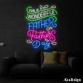 thumbnail image 2 of Craftnamesign Father Day Neon Sign, Father Day Decor, Dad Quotes LED Sign, 2 of 4