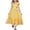 Yellow, variant on Ticikt Girls Summer Sundress Casual Sleeveless Smocked Aline Flowy Tiered Maxi Boho Beach Dress,Color:Yellow,Size:10-11 Years