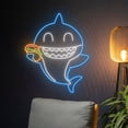 thumbnail image 3 of Handmadetneonsign Taco Shark Neon Sign, Tacos Shark Neon Light, Shark Tacos Led Sign, Shark Taco, 3 of 5