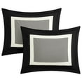 thumbnail image 6 of Chic Home Chateau Lyon 10-Piece Pieced Color Block Bed in a Bag Comforter Set, King,Black, 6 of 6