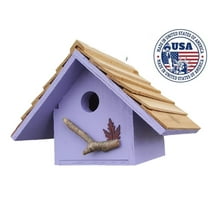 Chateau Wren Bird House (Lavender) 8", Nesting Box, Bird Houses by Mark, Made in USA
