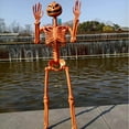 thumbnail image 6 of FEOLGEHLY Halloween Decoration Outdoor Indoor, 3 Ft Giant Simulation Pumpkin Skeleton for Outdoor Decor Action, Full Body Human Skeleton with Movable Joints for Haunted House Graveyard Party Decor, 6 of 10