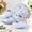 Flowers birds, variant on 12-piece Dinnerware - Sunflower Bird Plates And Set