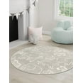 thumbnail image 3 of Unique Loom Whimsy Kids Collection Area Rug - Safari Animals (3' 3" Round Gray/Ivory) Perfect For Kids Bed Room/Nursery Room/Living Room/Class Room/Play Room, 3 of 6