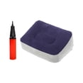 thumbnail image 3 of MERIGLARE Foldable Inflatable Foot Rest with Inflator Comfortable for Office Flights Gray Gray Blue, 3 of 9