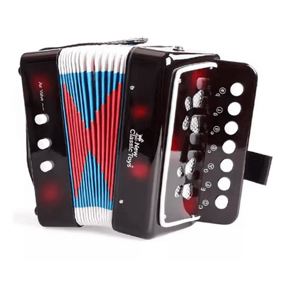 Mini Acordeón Infantil Juguete Musical Educativo Niños Negro