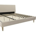 Mr. Kate Daphne Upholstered Bed with Headboard and Modern Platform Frame, King, Ivory Velvet