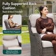 thumbnail image 4 of PARKWELL Patio Wicker Chairs Swivel Rocker Set of 4,Outdoor Rattan Swivel Glider Rocking Lounge Chairs for Patio Porch Pool,Brown/Beige, 4 of 7
