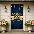 thumbnail image 5 of LUUFILx Cheers to 24 Years Banner Celebration Backdrop Party Decoration Beer Themed Poster Birthday Anniversary Festive Event Décor Background Supplies, 5 of 8