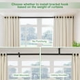 thumbnail image 6 of Shower Curtain Rod, 63-141 Inch Shower Rod Tension Rod for Windows Room Divider Outdoor Patio No Drill - Spring Heavy Duty Adjustable Curtain Rod,Shower Rods for Bathroom Non-Slip,Matte Black, 6 of 9