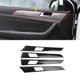 thumbnail image 3 of piezas para 2015-2019 fibra de carbono automotriz interior puerta panel tira cubierta marco moldura 4 piezas color fibra de carbono, color fibra de carbono, 3 of 5