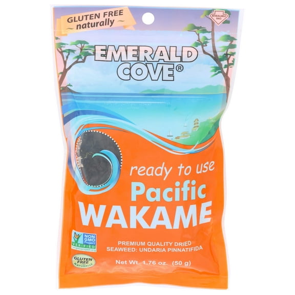 Emerald Cove Silver Grade Wakame (Dried Seaweed), 1.76-Ounce Bags (Pack of 6)