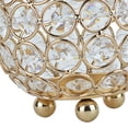 thumbnail image 3 of Crystal Candle Holder Candlestick Tea Light Metal Candle for Home Table Centerpiece Party Ornament Gift 8cmx7cm, 3 of 6