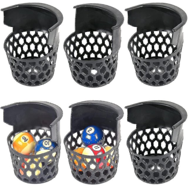 Bolsillos para mesa de billar Bolsillos de repuesto para mesa de billar Juego de 6 bolsillos de red de plástico.