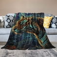 thumbnail image 2 of Orinice Tiger Plush Throw Blanket for Girls Boys Kids Sofa Couch Bedroom Fleece Blanket Bedroom Decor Soft Blanket Four Seasons Living Room Outdoor Fuzzy Blanket  60x80in, 2 of 6