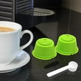 thumbnail image 4 of 2 filtros de café, cestas de filtro, cápsulas de repuesto fáciles de limpiar para cocina Verde, 4 of 9