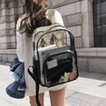 thumbnail image 6 of PVC Transparent Backpacks Clear Backpack for Travel and Outings Vintage Cowboy Illustration, 6 of 7