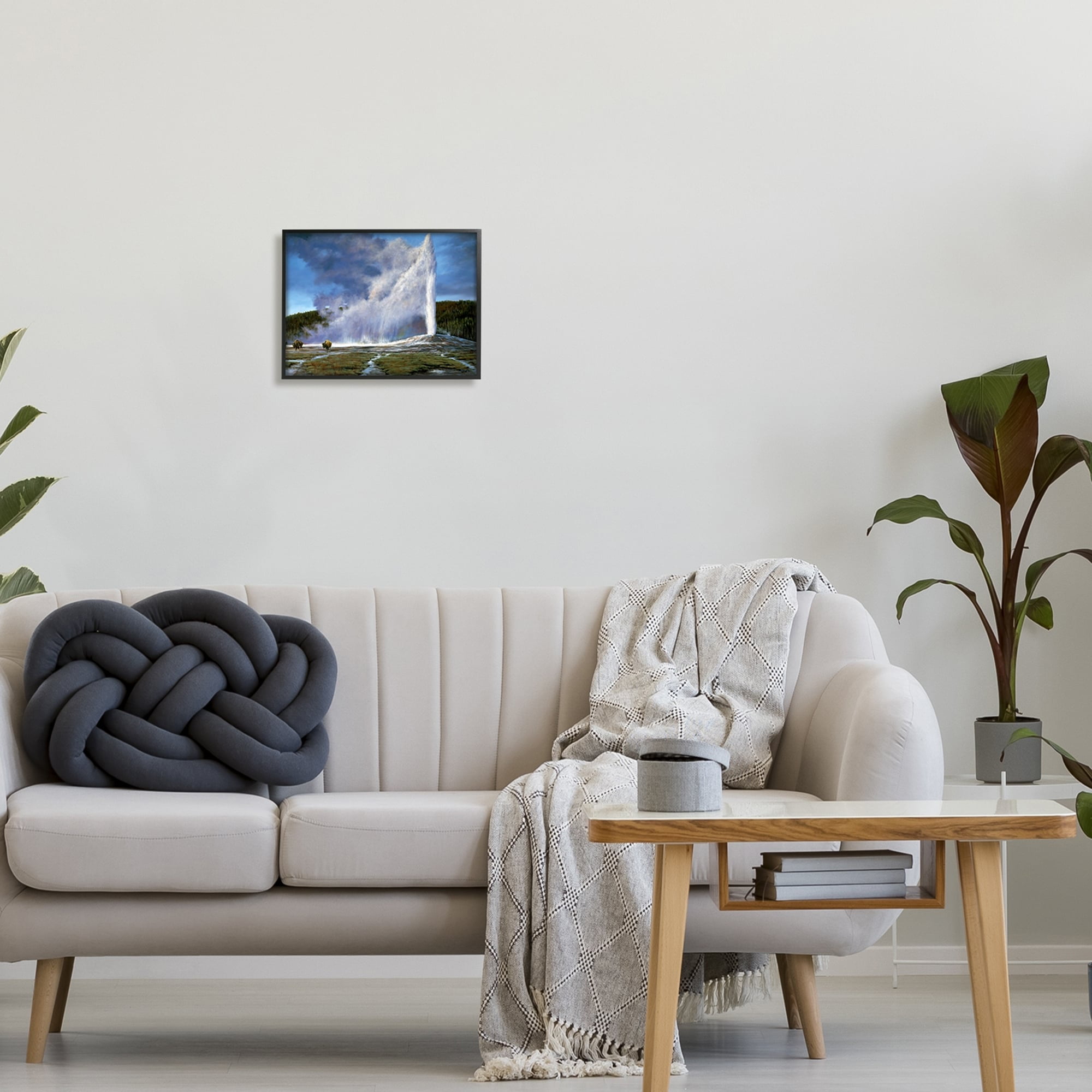 Stupell Industries Old Faithful Geyser Landscape Landscape Photography Black Framed Art Print Wall Art