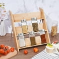 thumbnail image 2 of 3 Tier Spice Organizer Bamboo Display Riser Wooden Spice Tiered Minifigures Rack Home Decoration Display Stand, 2 of 5