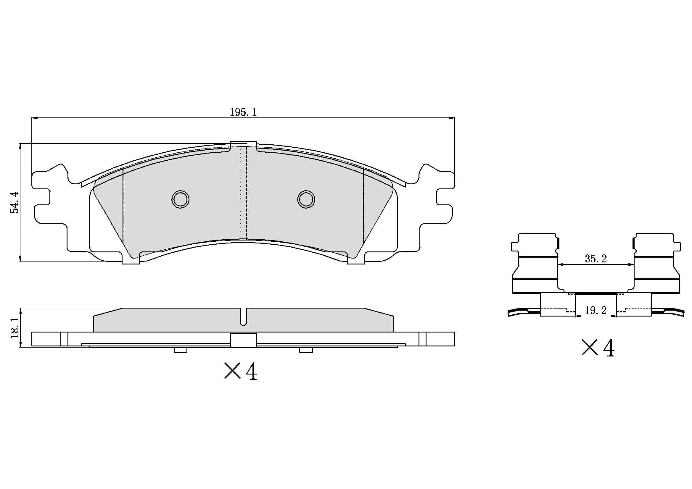 Ultra HC 1000 Brake Pad Set, Front HC10.1158.0.F, Ford Explorer 2010-2006