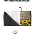 thumbnail image 4 of Sunflower Magnetic Mailbox Covers 21"x25.5", Live Love Laugh Sunflower Farm Mailbox Wraps Standard Size Vintage Wood Grain Post Letter Box Cover for Garden Yard Home Patio Decor, 4 of 6